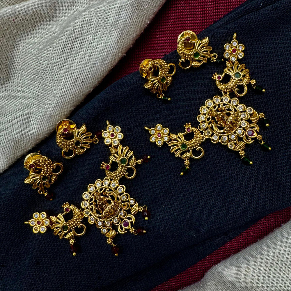 Akruti Collection Royal Pota And Austrian Stone Pendant Set