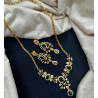 Akruti Collection Designer Sparkling American Daimond Necklace Jewellery Set