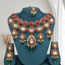 Akruti Collection Premium Kundan Stone Pearl And Beaded Choker Necklace Set