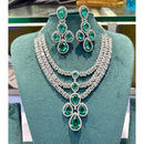 Akruti Collection Radiant Glow Modern American Daimonds Necklace Set