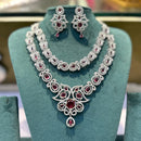 Akruti Collection Radiant Glow Modern American Daimonds Necklace Set