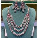 Akruti Collection Radiant Glow Modern American Daimonds Necklace Set