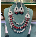 Akruti Collection Radiant Glow Modern American Daimonds Necklace Set