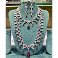 Akruti Collection Radiant Glow Modern American Daimonds Necklace Set