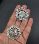 Akruti Collection Rhodium Plated Crystal And Austrian Stone Stylish Ring