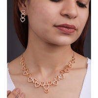 Akruti Collection Antique Finish Austrian Stone Necklace Set