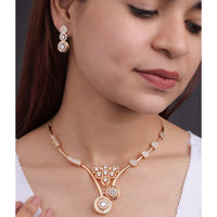 Akruti Collection Antique Finish Austrian Stone Necklace Set