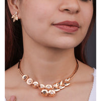 Akruti Collection Antique Finish Austrian Stone Necklace Set