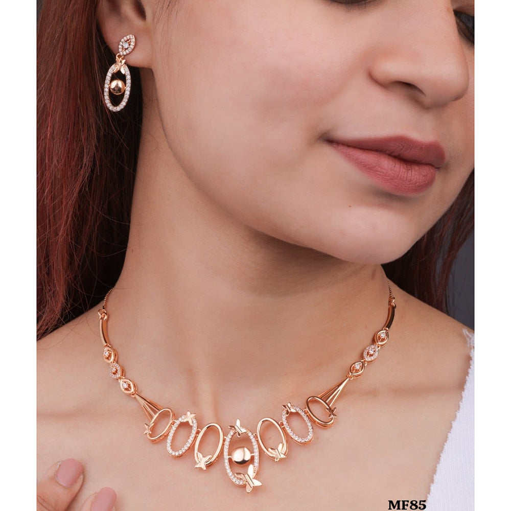 Akruti Collection Antique Finish Austrian Stone Necklace Set