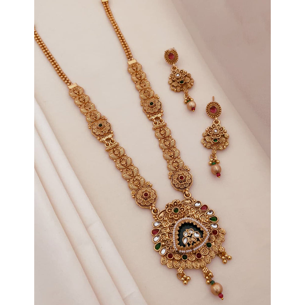 Akruti Collection Pota Stone Necklace Set
