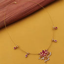 Akruti Collection Heritage Kundan Stone And Pearl Necklace 