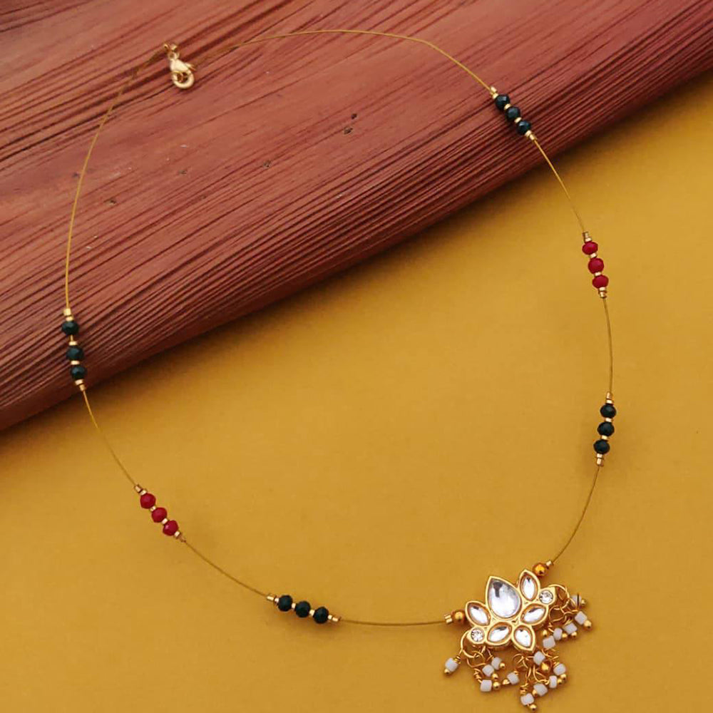 Akruti Collection Heritage Kundan Stone And Pearl Necklace