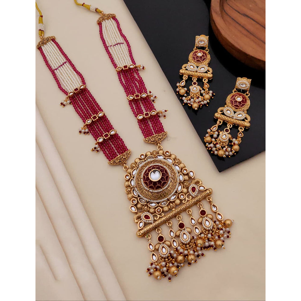 Akruti Collection Classic Kundan And Pearl Traditional Necklace Set