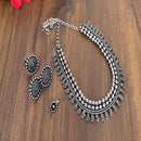 Akruti Collection Royal Oxidised Plated Ethnic Combo Set