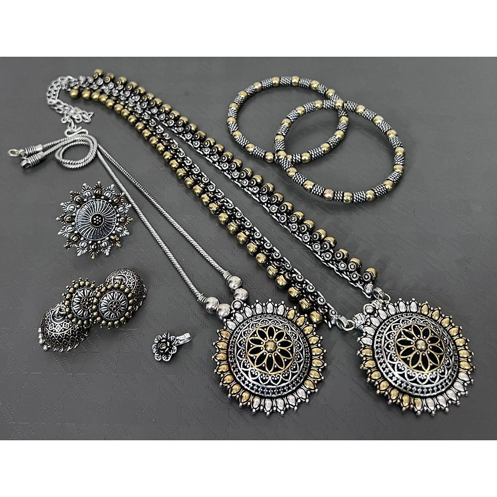 Akruti Collection Royal 2 Tone Plated Ethnic Combo Set