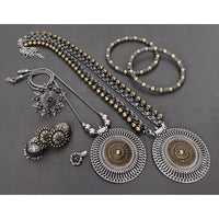 Akruti Collection Royal 2 Tone Plated Ethnic Combo Set