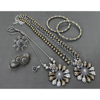 Akruti Collection Royal 2 Tone Plated Ethnic Combo Set