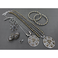 Akruti Collection Royal 2 Tone Plated Ethnic Combo Set