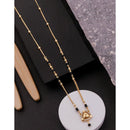 Akruti Collection Elegant Austrian Stone Black Beads Mangalsutra