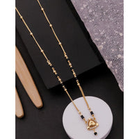 Akruti Collection Elegant Austrian Stone Black Beads Mangalsutra