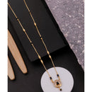 Akruti Collection Elegant Austrian Stone Black Beads Mangalsutra