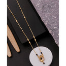 Akruti Collection Elegant Austrian Stone Black Beads Mangalsutra