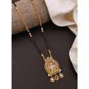 Akruti Collection Elegant Pota Stone And Beads Black Beads Mangalsutra