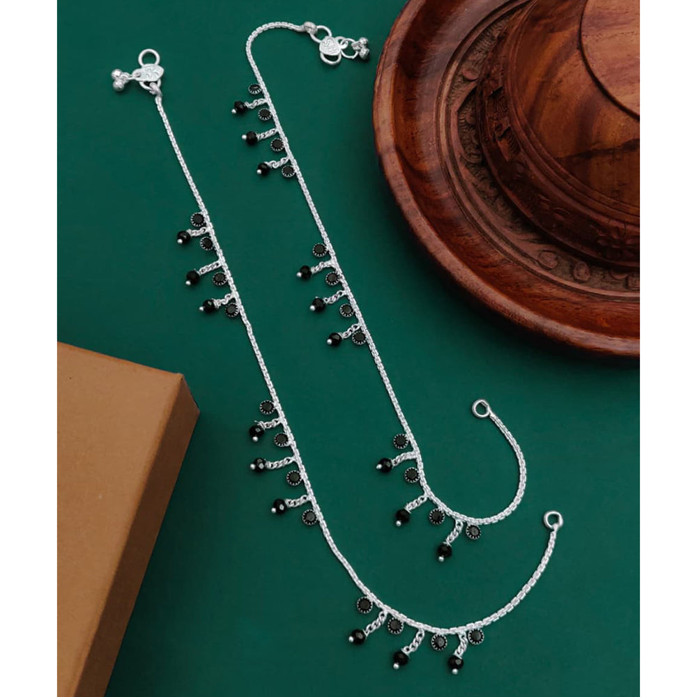 Akruti Collection Premium Handcrafted Akruti Stone And Beads Payal \ Anklet