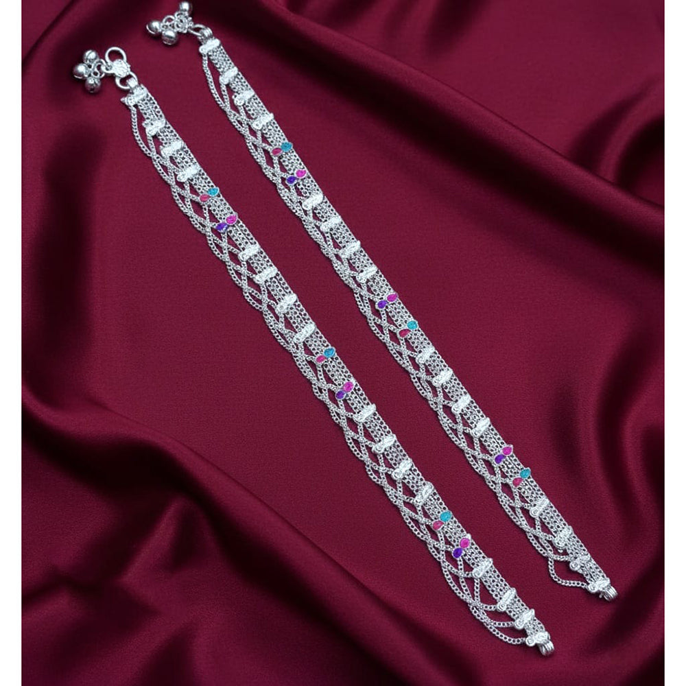 Akruti Collection Premium Handcrafted Meenakari Payal \ Anklet