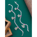 Akruti Collection Premium Handcrafted Akruti Stone Meenakari Payal \ Anklet 