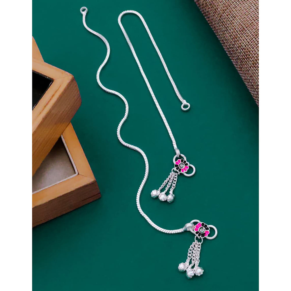 Akruti Collection Premium Handcrafted Meenakari Payal \ Anklet