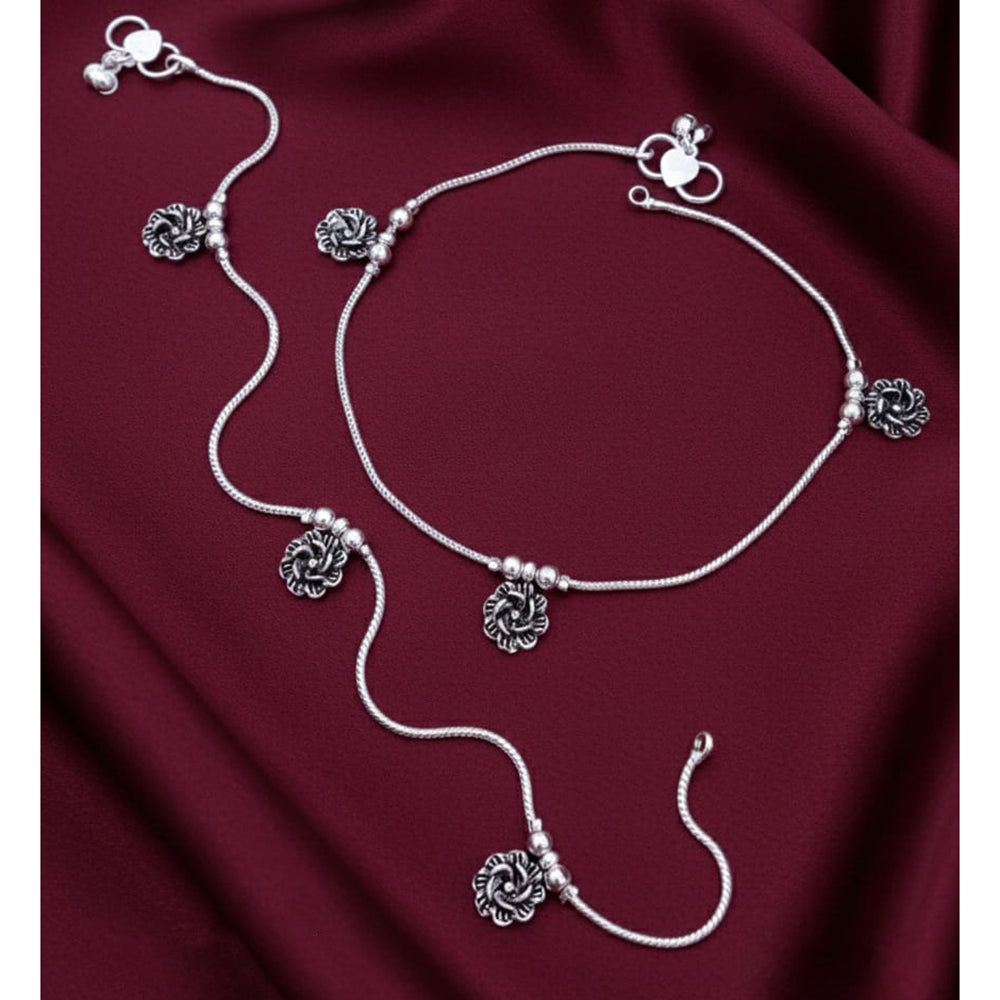 Akruti Collection Boho Style Oxidised Payal \ Anklet
