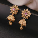 Akruti Collection Traditional Pota And Austrian Stone Beaded Jhumki Earrings