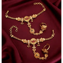 Akruti Collection Royal Pota Stone Designer Hand Harness