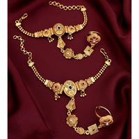 Akruti Collection Royal Pota Stone Designer Hand Harness