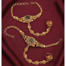 Akruti Collection Royal Pota Stone Designer Hand Harness
