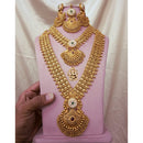 Akruti Collection Dazzling Pota Stone Double Necklace Set