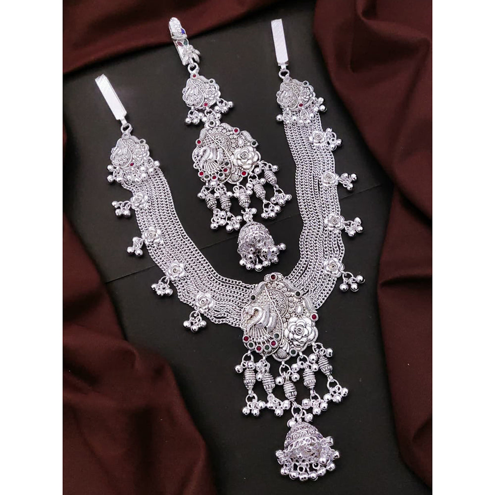 Akruti Collection Pota Stone And Pearl Royal Kamarbandh