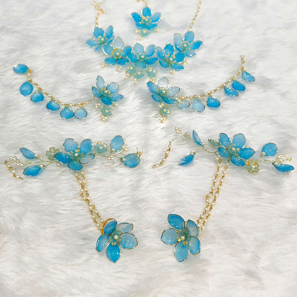 Akruti Collection Elegant Floral Jewellery Combo Set