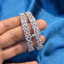 Akruti Collection Elegant Crystal Stone Bangles Set