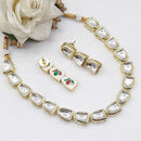 Akruti Collection Graceful Kundan Stone Elegance Necklace Set