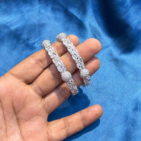 Akruti Collection Glamorous American Diamond Bangles Collection Set