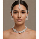 Akruti Collection Graceful Glass Crystal Necklace Set