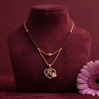 Akruti Collection Glamorous Austrian Stone Alphabet Mangalsutra 