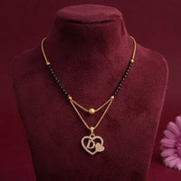 Akruti Collection Glamorous Austrian Stone Alphabet Mangalsutra 
