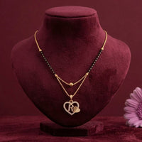 Akruti Collection Glamorous Austrian Stone Alphabet Mangalsutra 
