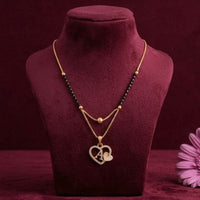 Akruti Collection Glamorous Austrian Stone Alphabet Mangalsutra 