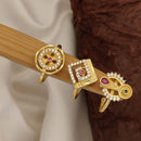 Akruti Collection Stylish Austrian Stone 3 Piece Adjustable Ring Combo