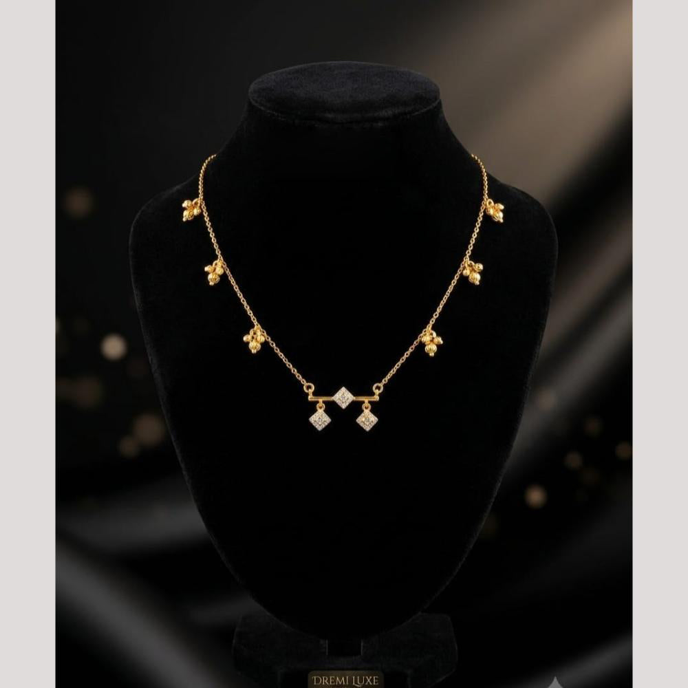 Akruti Collection Elegant Austrian Stone And Beads Black Beads Mangalsutra