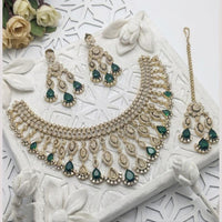 Akruti Collection Graceful American Diamond Necklace Set